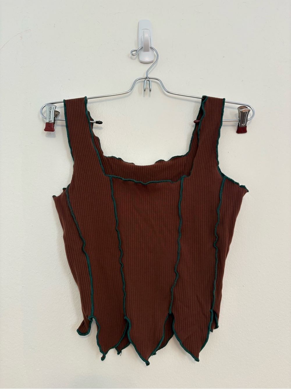 Fashion Brand Company Ribbed Brown Tank Top